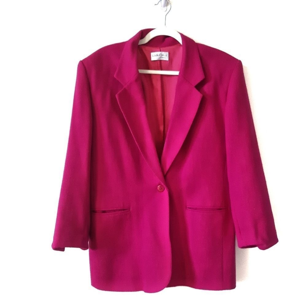 Vintage Pink Wool Blazer